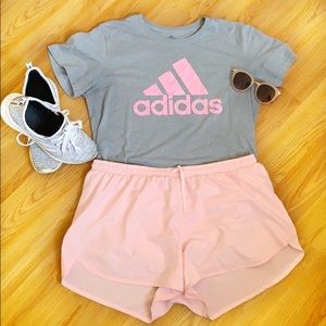 Light Pink Running Shorts w/ Subtle Cheetah Print